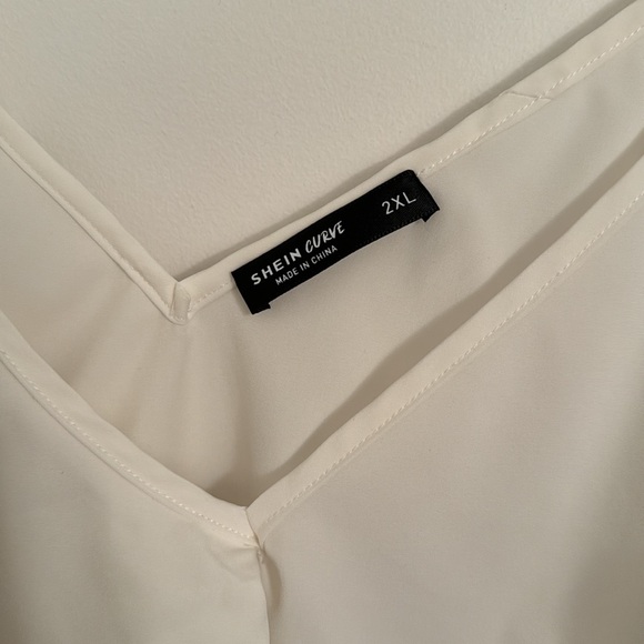 Shein Curve White Tank Top - Picture 4 of 5